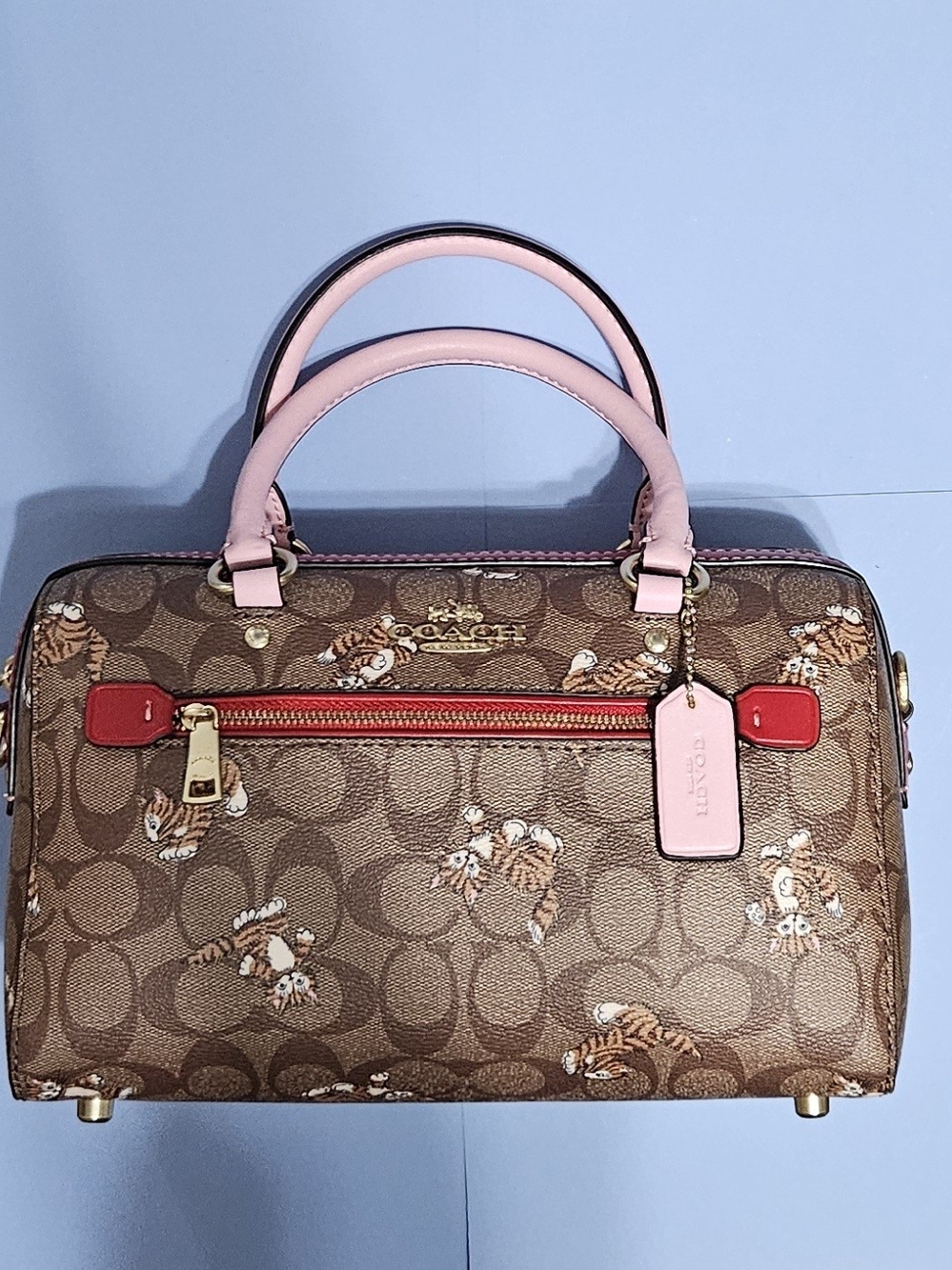 Coach Dancing Kitten Rowan Satchel Bag